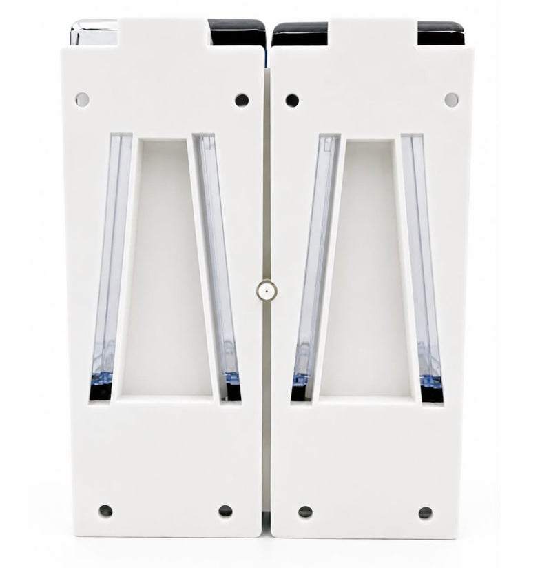 Aura Dual Chamber Wall-Mounted Soap & Shampoo Dispenser | 2 x Refillable Liquid Containers | Premium Chrome Finish | Leak-Proof Bathroom & Kitchen Soap Dispenser | Easy Push Button Operation - Image 2