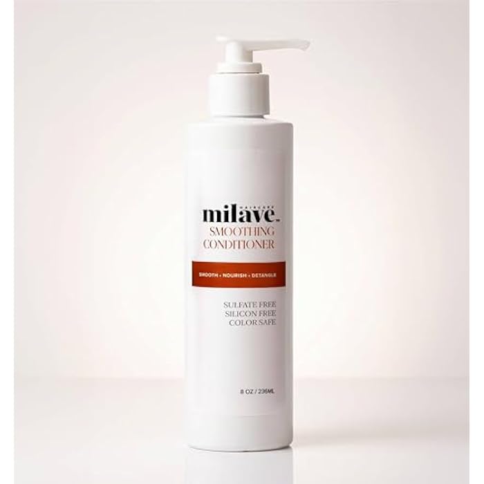 Smoothing Conditioner, Moisturizing Conditioner, Detangles, Strengthens & Boosts Shine with Aloe, Moringa Oil, Shea Butter, Silicon Free, Color Safe (8 fl. oz.) - Image 1