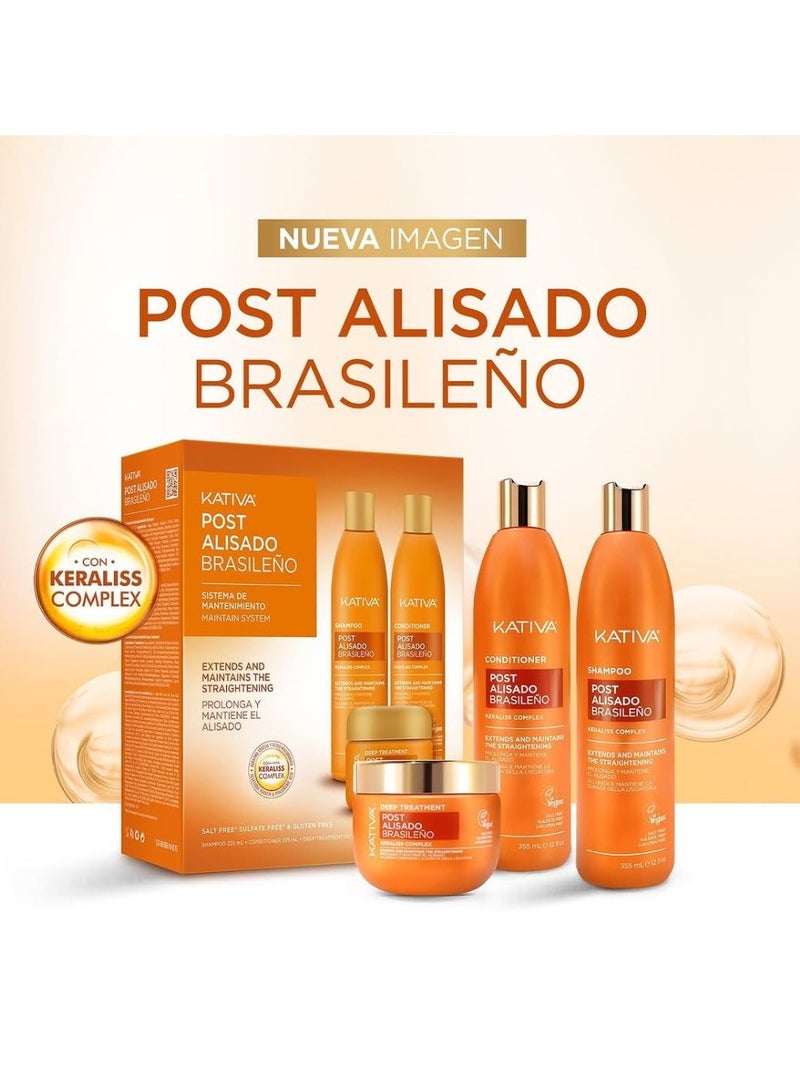 Kativa Post Brazilian Straightening Deep Treatment with Keraliss Complex 300ml - Image 2