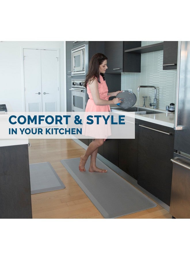ComfiLife ComfiLife Anti Fatigue Floor Mat - 3/4 Inch Thick Kitchen Mats for Floor, Standing Desk Mat, Kitchen Rug - Comfort at Home, Office - Durable - Stain Resistant - Non-Slip Bottom (20" x 39", Gray)  - Image 5