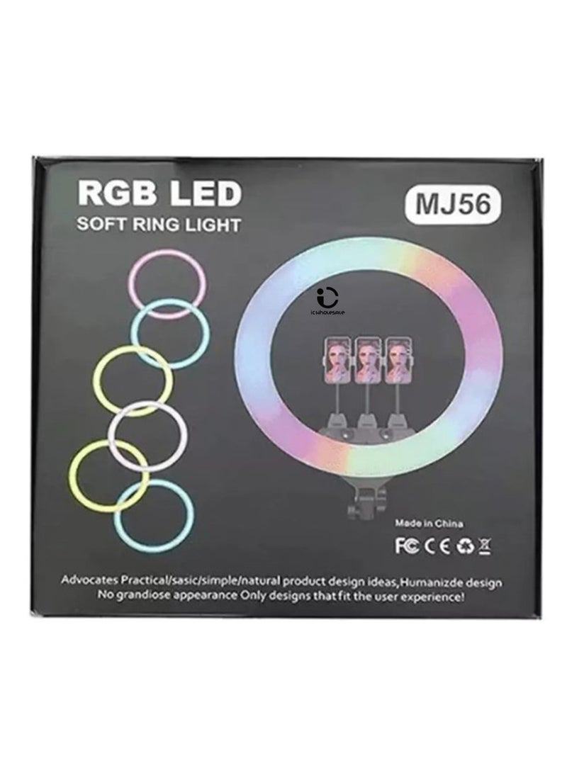 حلقة ضوء LED ناعمة متعددة الألوان MJ56 - Image 2