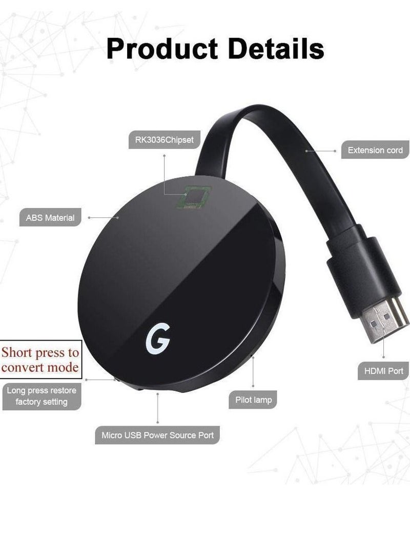 Wireless Display Adapter 5G / 2.4G WiFi Dongle HDMI Display Adapter 1080P HD DLNA Airplay Miracast D - Image 2