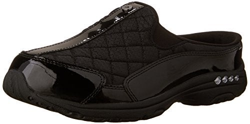 Easy Spirit womens Traveltime Clog Black/Silver Patent 12 W US - Image 1