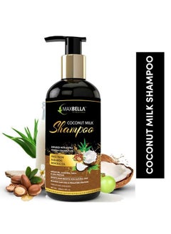 MAXBELLA Coconut Milk Hair Shampoo 300Ml And Coconut Milk Hair Conditioner 300Ml No Paraben & Mineral Oilfor Men And Women Combo (2 Items In The Set)  - Image 3