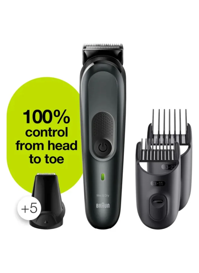 BRAUN 10-In-1 Beard Trimmer For Men, 8 Attachments All-In-One 7 Trimmer Mgk7331