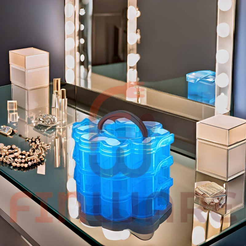 FINWARE Beauty, Bathroom Cosmetic Organiser, Storage Container for Makeup, Make-up Brush, Skin Care Product, Jwellery, ETC