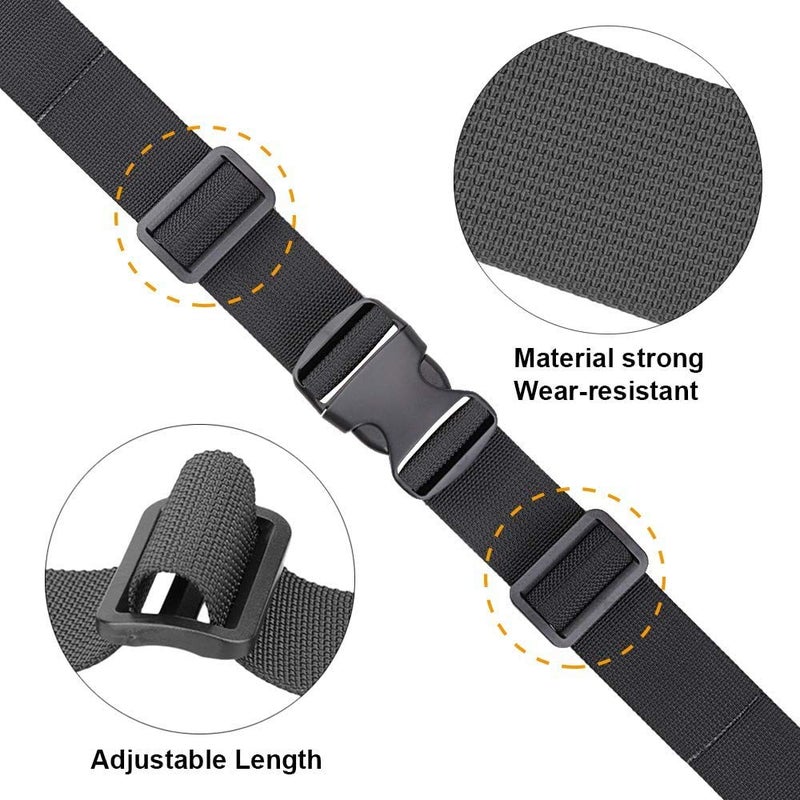 SHOPEE 9.5ft Tie Down Straps, Heavy Duty Lashing Straps up to 600lbs，Adjustable Cam Buckle Tie-Down Straps for Motorcycle, Cargo, Trucks,Trailer,Luggage- Black 2 Pack - Image 3