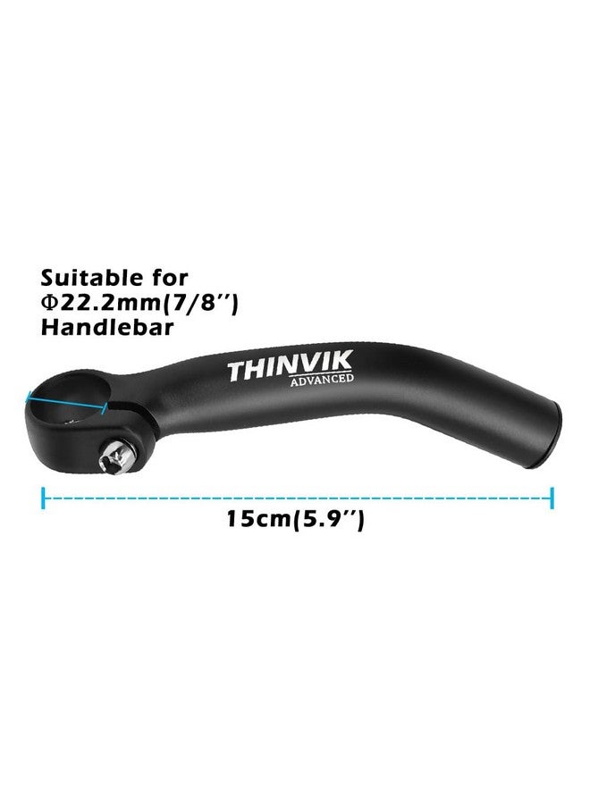 Thinvik Bike Bar Ends One Piece Forging Aluminium Alloy Mtb Bicycle Bar Ends Bike Handlebar Ends Extension Matte Black - Image 3