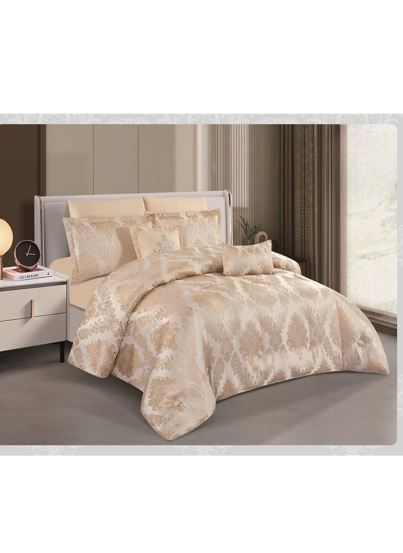 LEVORE - Heavyweight Jacquard Double Duvet Cover Set, 8 Pieces, King Size Duvet Cover, 220 x 240 cm - Image 1