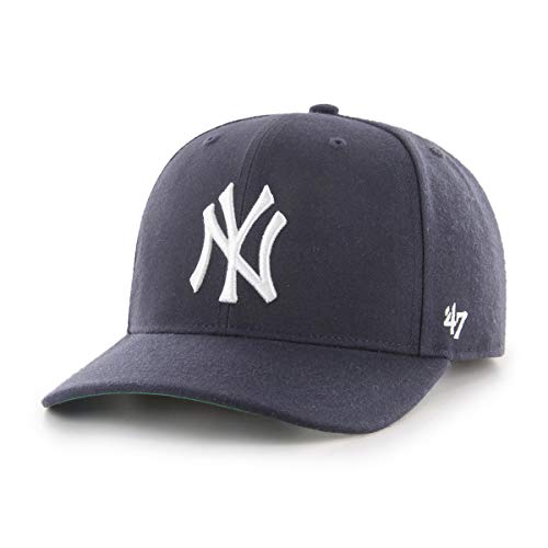 47 Brand MLB New York Yankees Raised Basic Cap, Black, Navy, 31 - Image 1