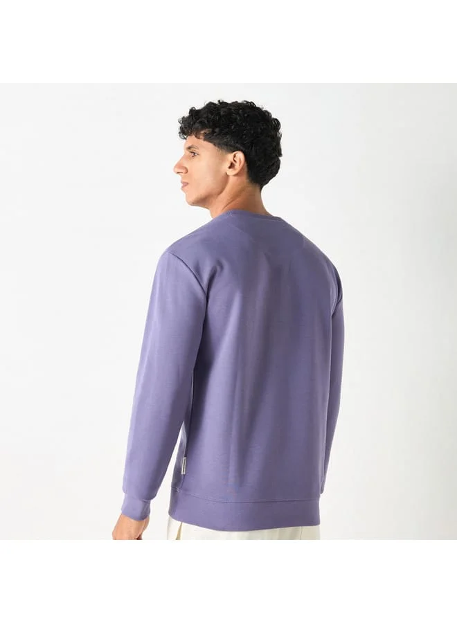 Lee Cooper Lee Cooper Printed Sweatshirt with Long Sleeves and Crew Neck