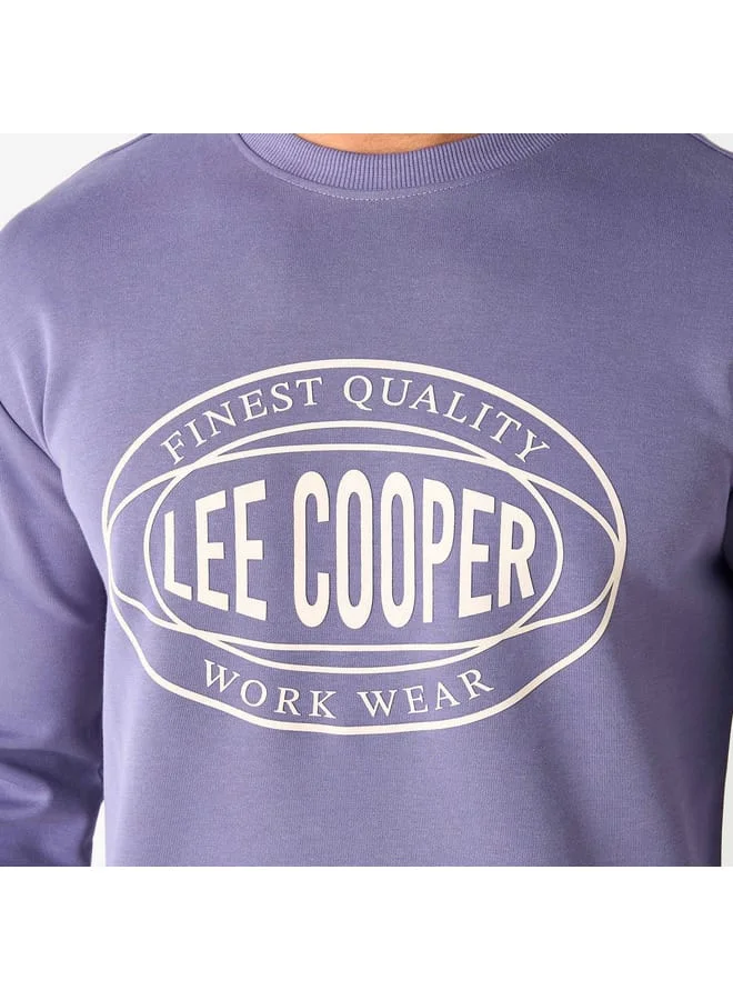 Lee Cooper Lee Cooper Printed Sweatshirt with Long Sleeves and Crew Neck