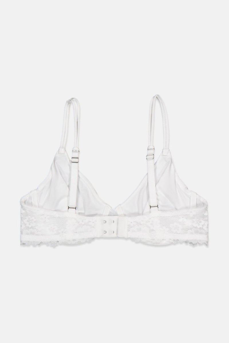 Tchibo Women Non,Padded Lace Underwire Bra, White - Image 2