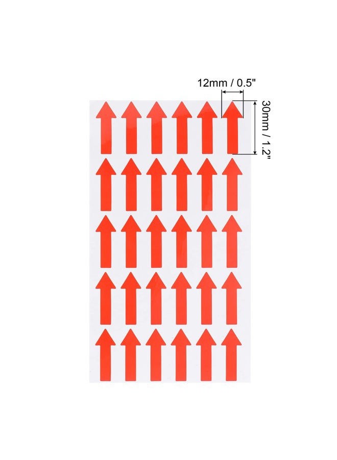 Promax Small Arrow Sticker Label 1.2x0.4, 300 Pcs Adhesive Color Coding Sign Decal for Gas Flow Direction Inspection Defect Marking, Red  - Image 2