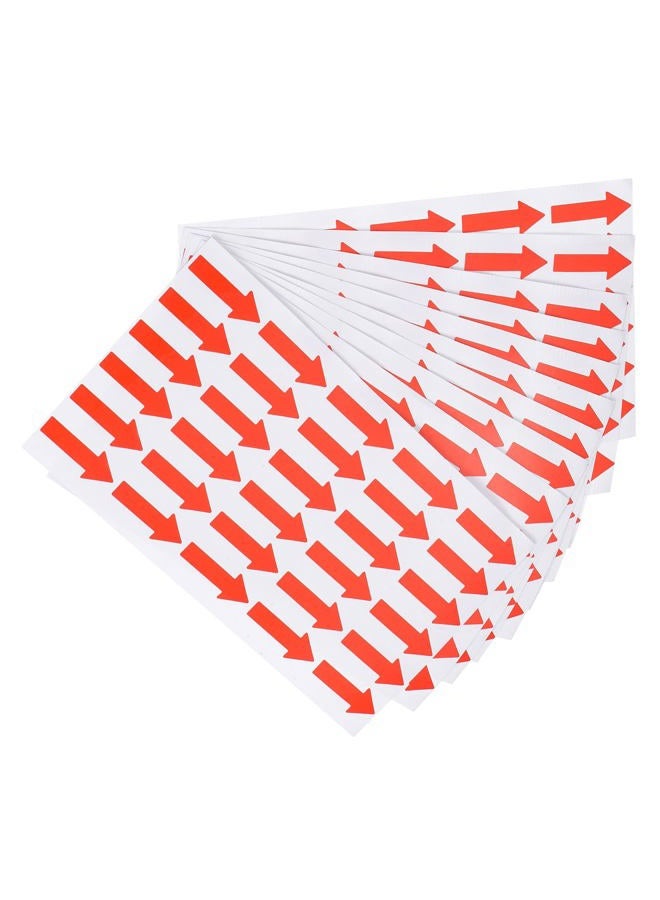 Promax Small Arrow Sticker Label 1.2x0.4, 300 Pcs Adhesive Color Coding Sign Decal for Gas Flow Direction Inspection Defect Marking, Red  - Image 1
