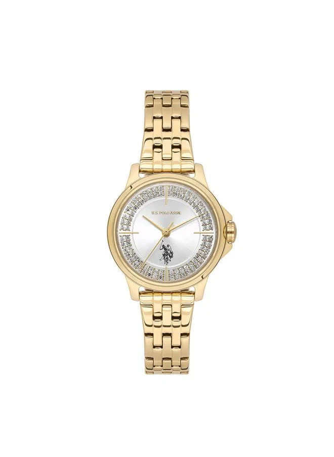 U.S. Polo Assn. Stile 30mm Women's Watch with Silver Dial & Stainless Steel Bracelet