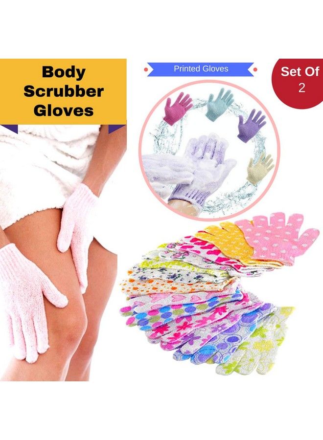 CONNECTWIDE Flower Printed Bath Body Scrubber Glove Assorted Exfoliating Shower Bath Glove Scrubber Shower Dead Skin Cell Remover Body Spa Massage Sponge Gloves Unisex 1 Pair  - Image 5