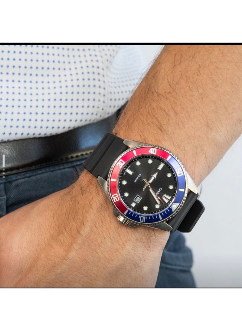 كاسيو سلسلة Medifice Casio Vintage -الساعة الزرقاء الحمراء لأسماك السيف - Image 3