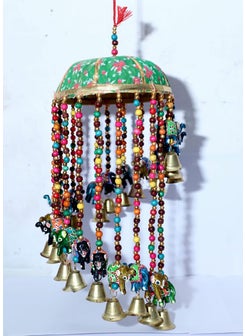 NAMAHDECOR NAMAHDECOR Handmade Colorful Wind Chime Decorative Wall and Door Hanging for Homes Hotels and Offices Green  - Image 1