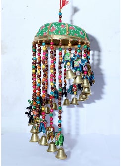 NAMAHDECOR NAMAHDECOR Handmade Colorful Wind Chime Decorative Wall and Door Hanging for Homes Hotels and Offices Green  - Image 2