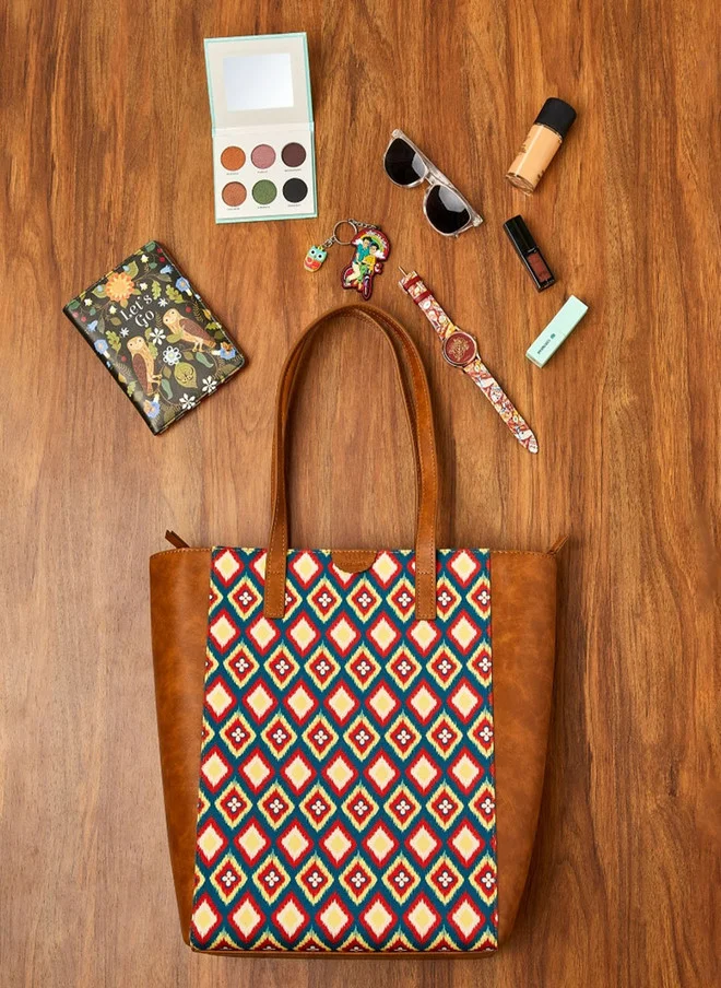 Chumbak Tealbychumbak Ikkat Glow Tote
