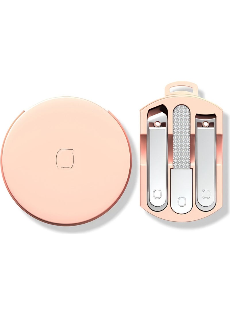Bizimevde Manicure and Pedicure Care Set 3 Pieces Nail File Gift Hanging Macaron Boxed Powder  - Image 1