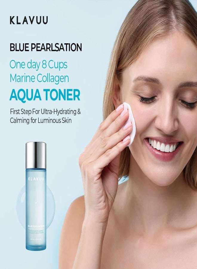 Klavuu تونر كولاجين البحر الأزرق PEARLSATION ONE يوم 8 أكواب - ترطيب عميق وتهدئة لإشراقة البشرة، تركيبة غير لزجة لراحة وانتعاش طوال اليوم - 4.73 أونصة سائلة - Image 2