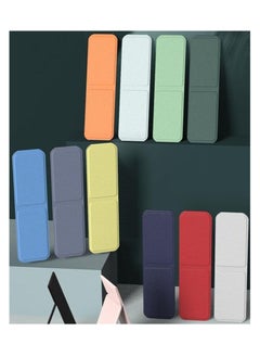 Generic Topr Magnetic Mobile Phone Finger Grip Holder Lazy Multi-functional Vertical Horizontal Stand Foldable Back Stick Phone Stand (Gray)  - Image 2
