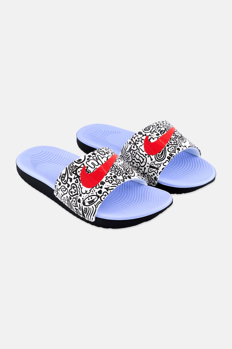 Nike Kids Girl Kawa Slip On Outdoor Slide, White  - Image 1