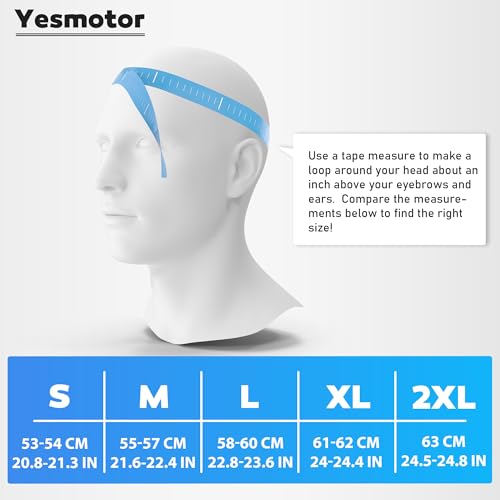 Yesmotor Vintage Motorcycle Half Helmet - Lightweight Low Profile Open-Face Half-Face Helmet – DOT Approved (Matte Black, L) - Image 5