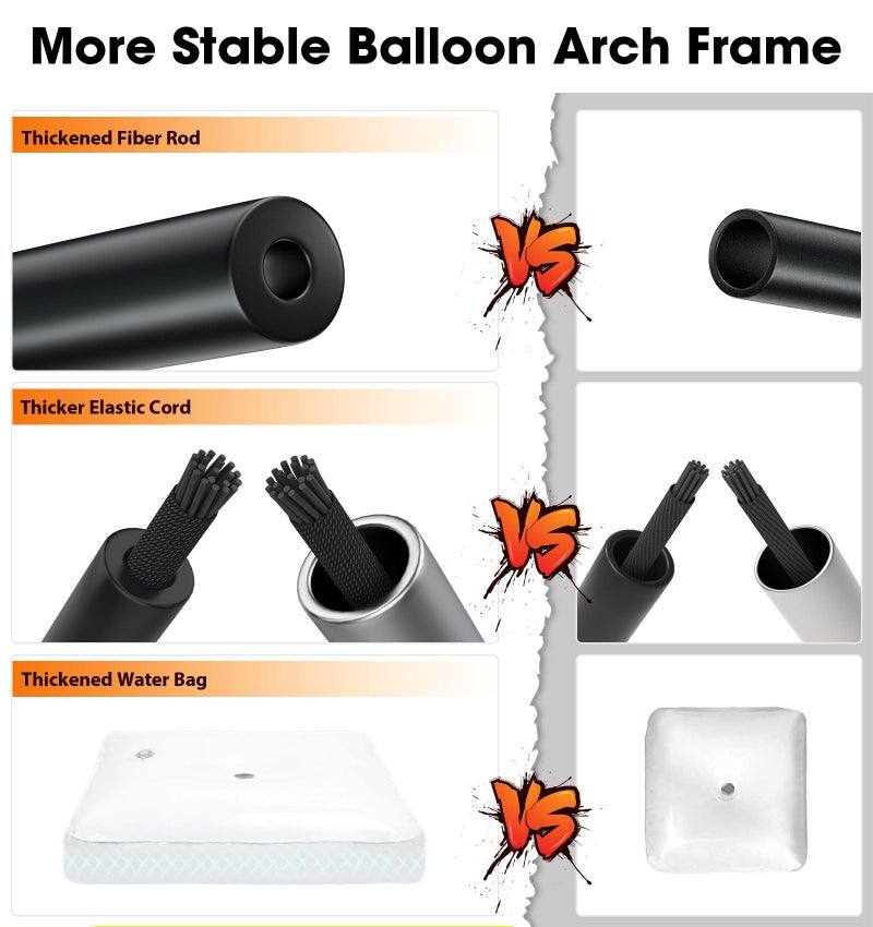 Chamvis Balloon Arch Kit, 9FT Height & 10FT Width Adjustable Balloon Arch Stand Frame Garland Stand: Wedding Baby Shower Birthday Photo Backdrop - Image 2