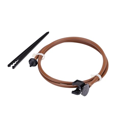 Raindrip SDFLGT 2 GPH Pressure Compensating Dripper Assembly, with Clamp N Pierce Inlet on 4 in. Stake, Brown - Image 1