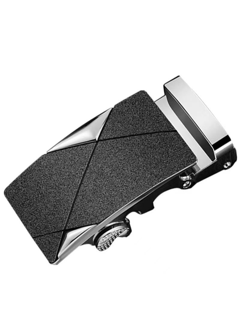 Generic 2023 Trendy Mens Alloy Belt Buckle 3.5CM silver biconvex triangle 