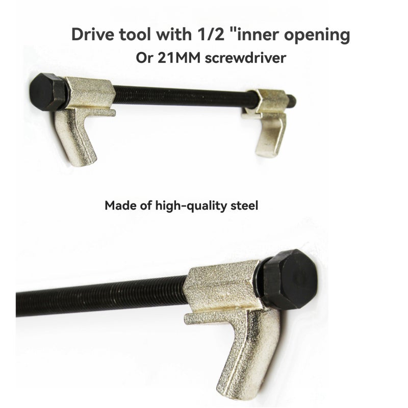 Coil Spring Compressor: Heavy Duty Steel Construction, Rust-Proof Durable Material, Space-Saving Design - Secure Grip Claws Spring Compression Tool for Import Domestic Passenger Vehicle Strut Services - Image 5