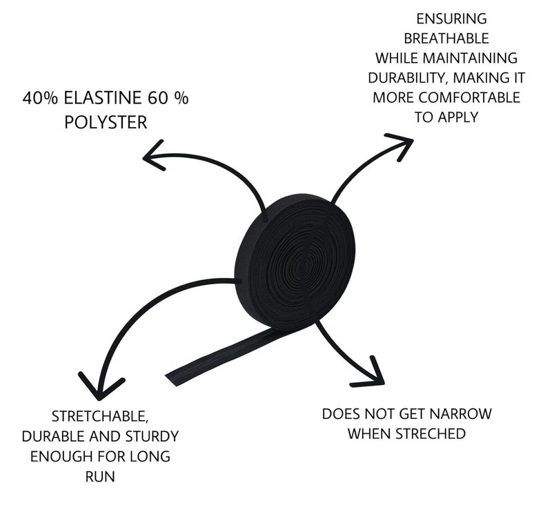 Zenith ZENITH 12 Half inch Wide Black Elastic for Tailoring Stitching and Craft Dress Black 10 meter - Image 4
