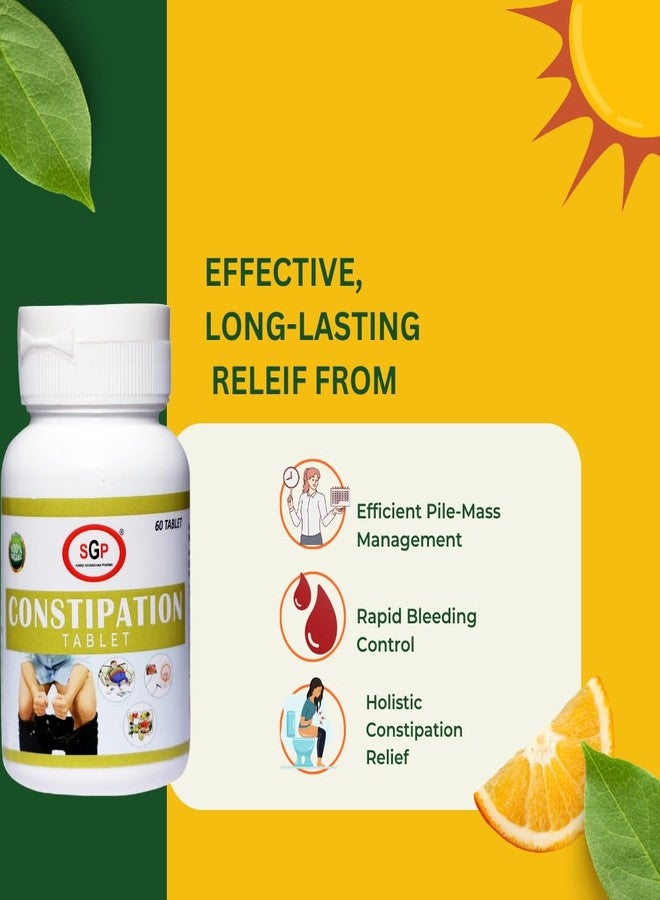 SGP Constipation Relief Tablets | Relieves Constipation Medicine I Ayurvedic Goli | Ayurvedic Medicine (60 Tablets) - Image 4