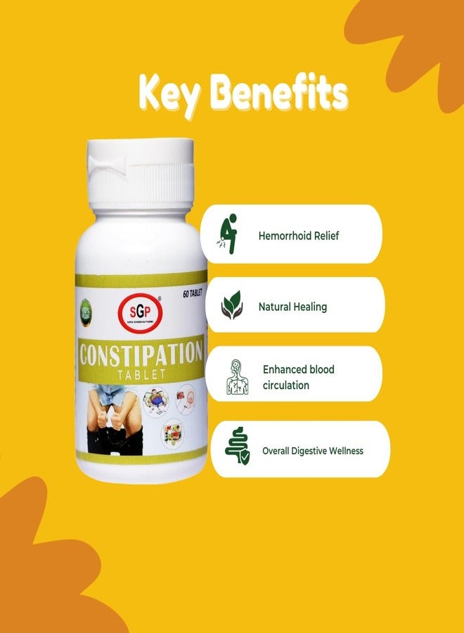 SGP Constipation Relief Tablets | Relieves Constipation Medicine I Ayurvedic Goli | Ayurvedic Medicine (60 Tablets) - Image 5