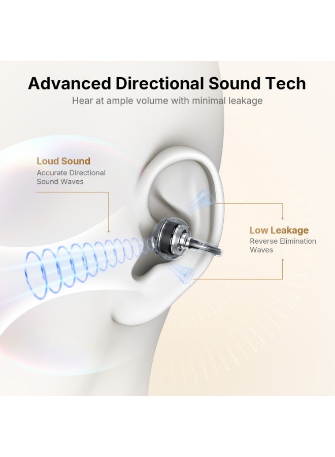EarFun Clip Open Ear Headphones, Clip on Earphones Wireless Bluetooth 6.0 Headphones, Adaptive Comfort with Secure Fit, LDAC, 2 Mics AI ENC Call, Hi-Res Audio, 40H Playtime, IP55 - Image 3