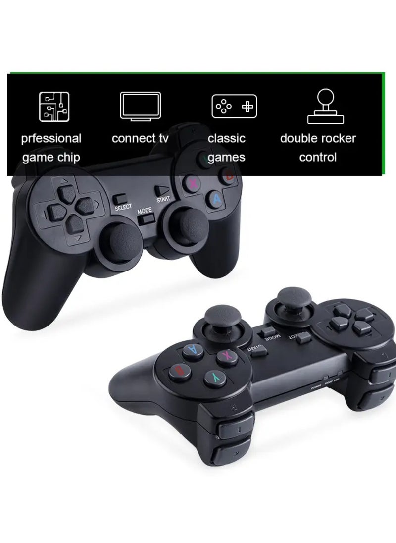DIGI CORE - Wireless Retro Game Console Plug And Play Video Game Stick Built In 10000+ Games, 9 Classic Emulators 4K High Definition HDMI Output For Tv With Dual 2.4G Wireless Controllers With 64GB Memory Card - Image 1