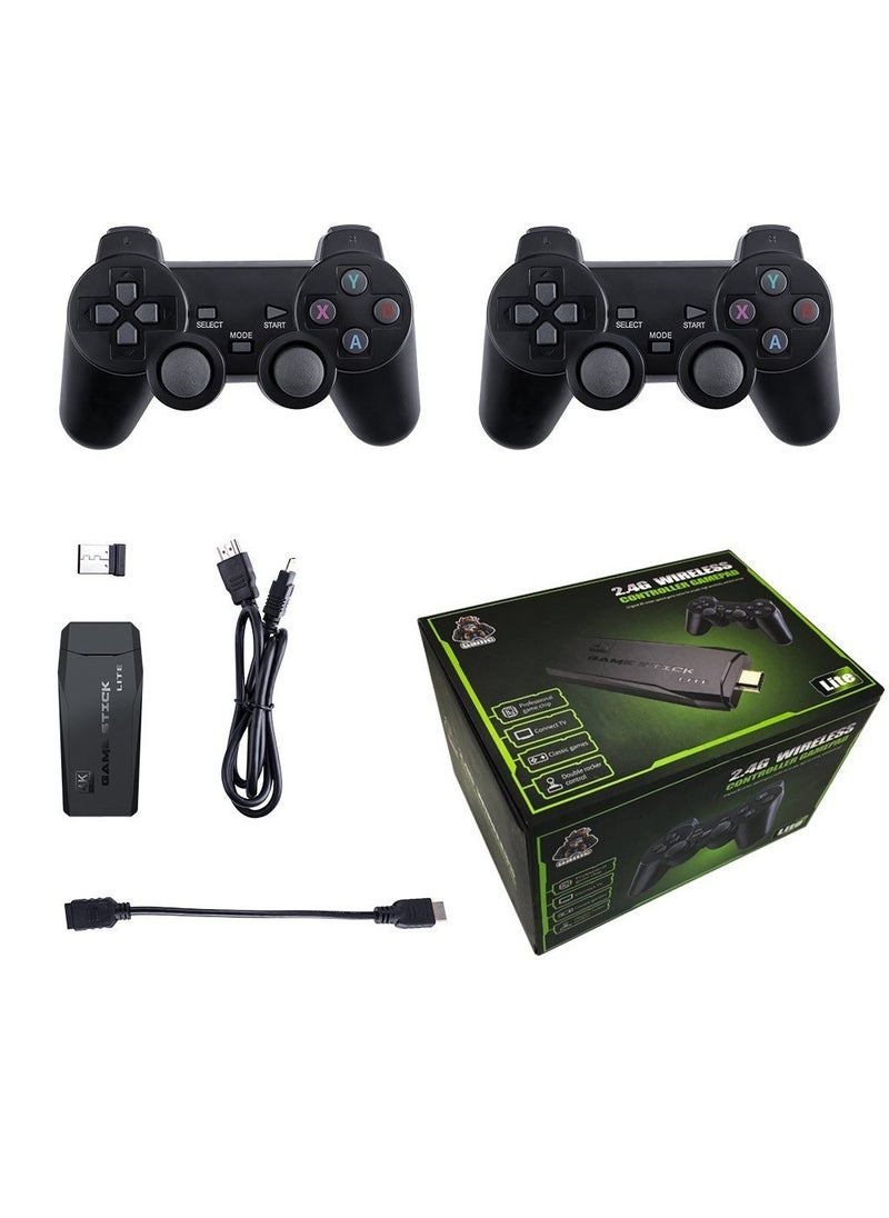 DIGI CORE - Wireless Retro Game Console Plug And Play Video Game Stick Built In 10000+ Games, 9 Classic Emulators 4K High Definition HDMI Output For Tv With Dual 2.4G Wireless Controllers With 64GB Memory Card - Image 1