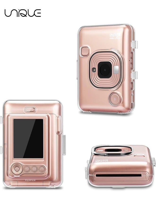 Unique For Fujifilm Instax Mini Liplay Instant Film Camera, Crystal Hard PC Cover for Fujifilm Instax Mini Liplay with Removable Rainbow Shoulder Strap  - Image 2
