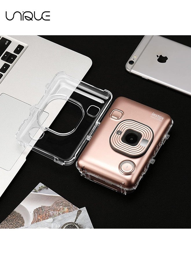 Unique For Fujifilm Instax Mini Liplay Instant Film Camera, Crystal Hard PC Cover for Fujifilm Instax Mini Liplay with Removable Rainbow Shoulder Strap  - Image 5