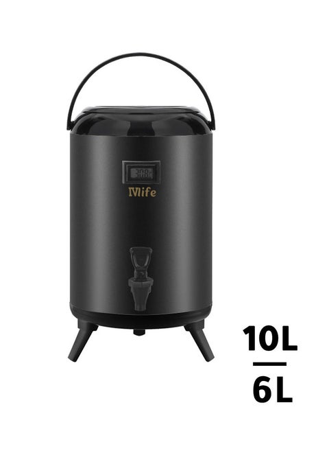 Coffee Hot and Cold dispenser with thermometer black 10/6 L