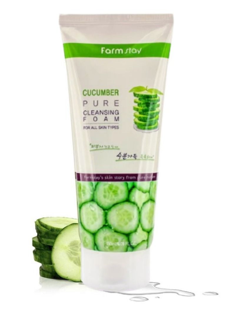 Farm Stay Cucumber Pure Cleansing Foam 180ml  - Image 3