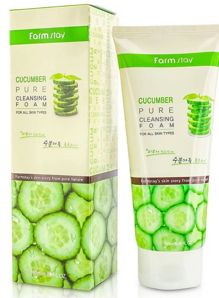 Farm Stay Cucumber Pure Cleansing Foam 180ml  - Image 2