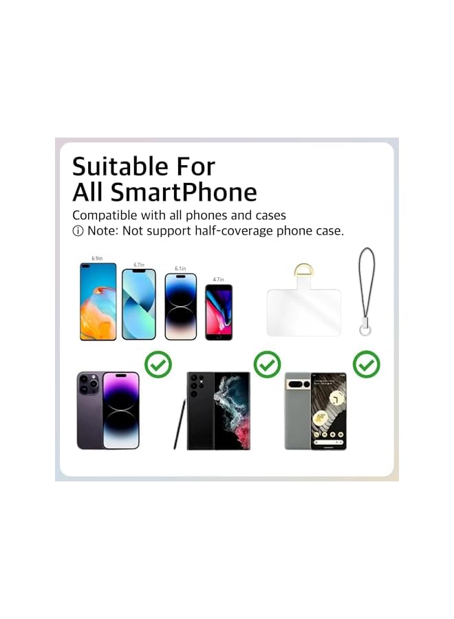 Green Tiger Authentic Gemstone Beaded Phone Wrist Strap, Phone Charm for Women, Hands-Free & Beaded Chain, Detachable Phone Bracelet Strap with Tether Tab (Purple, 1Pcs) - Image 5