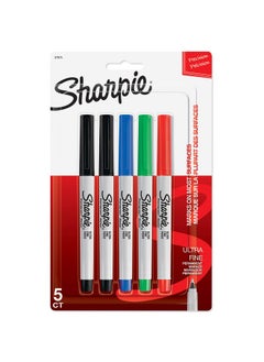 Sharpie Permanent Markers, Ultra Fine Point, Assorted Colors, 6 Packs Of 5 (30 Count)  - Image 1