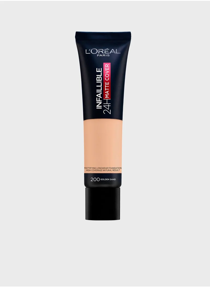 L'OREAL PARIS Infallible 24Hr Matte Cover Foundation 200 Golden Sand