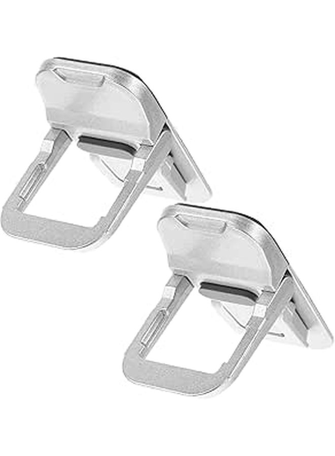 2 Pieces Portable Foldable Laptop Stand Riser For Desk Ergonomic Notebook Holder With Ventilated Cooling Support Compact For Office And Home Use Black - Image 1