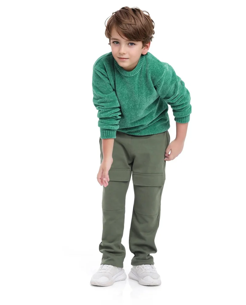 Rare Ones Rare Ones Kids Chenli Light Green Full Sleeve Solid Regular Fit Sweater